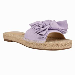 Nine West Bow Espadrille Slides - Light Purple - Ireland (YW9807612)